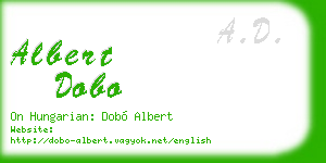 albert dobo business card