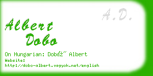 albert dobo business card